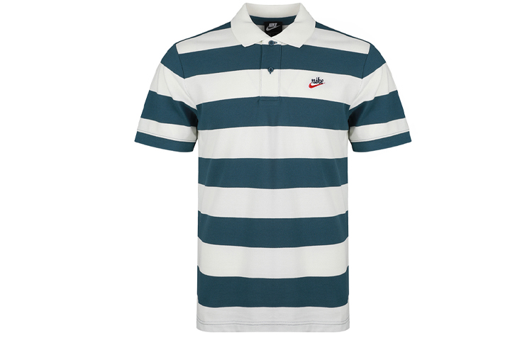Футболка Nike Heritage Sportswear мужская, серо-зеленая/бежево-белая — фото 2