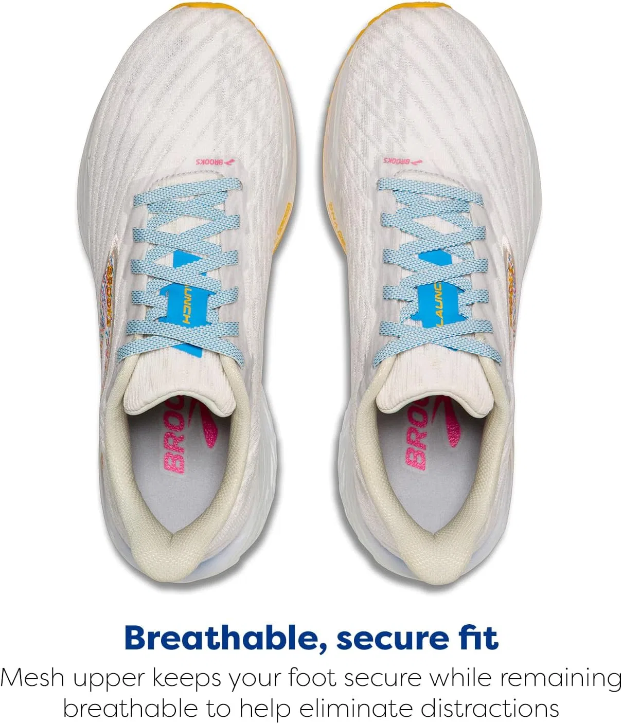 Мужские кроссовки Brooks Launch 11, White Murmur Blithe — фото 4