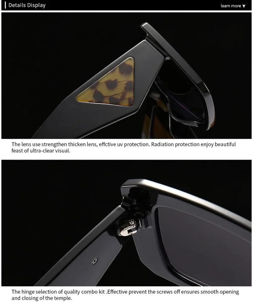 

Ретро солнцезащитные очки для женщин, большая оправа, мужские модные солнцезащитные очки с широкими дужками, защита от УФ-излучения UV400 HYYZZC, Blue-purple