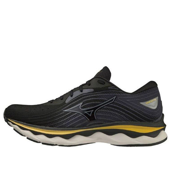 

Кроссовки wave sky 6 super wide 'black grey yellow' Mizuno, черный