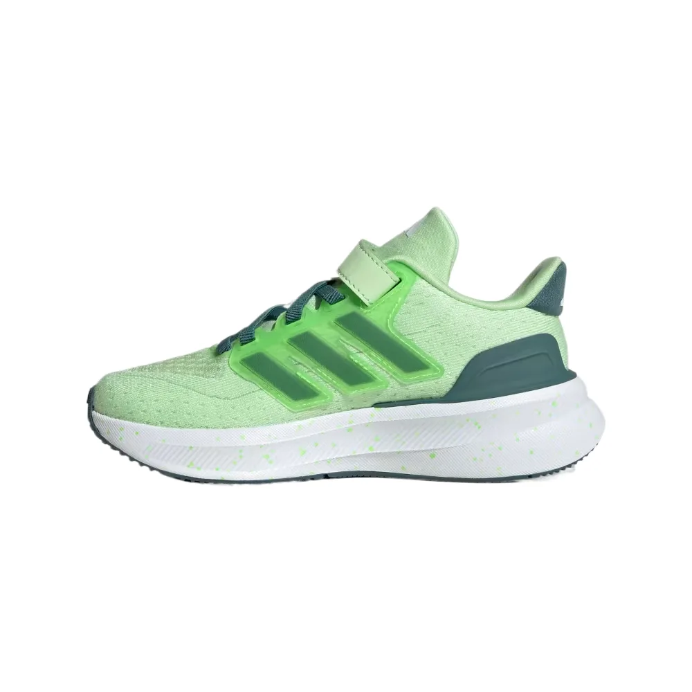 Adidas ULTRARUN 5 низкие детские кроссовки для бега зеленые белые для детей 3-7 лет — фото 2