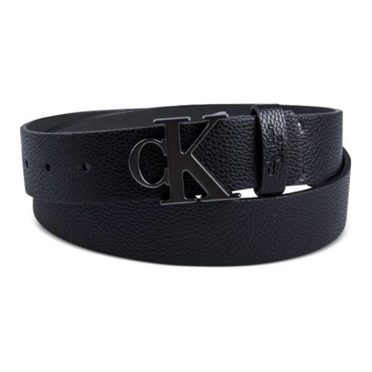 

Calvin Klein Кожаный ремень с логотипом бренда мужской black ширина 3,8 см