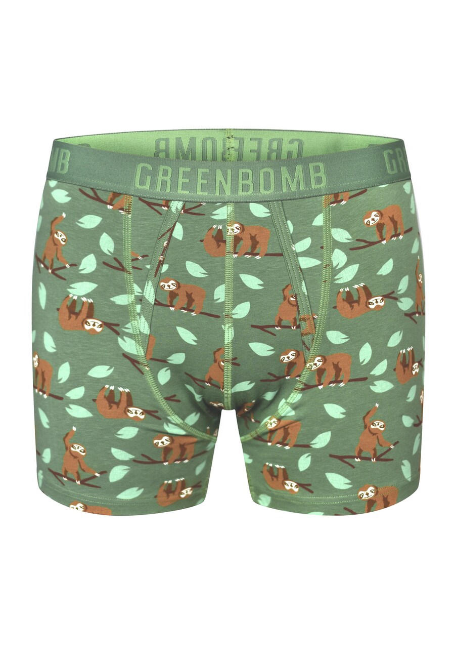 

Боксеры GREENBOMB Animal Sloth Wood, цвет Green/Mint