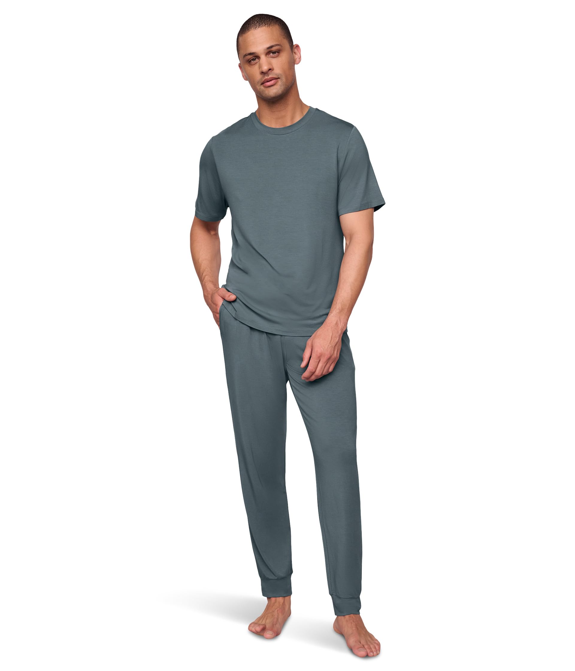 

Пижама Eberjey Henry Short Sleeve Pant Pj Set, цвет Stone Blue