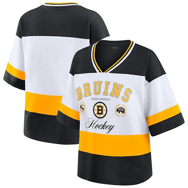 

Футболка в стиле джерси Boston Bruins для женщин, черно-белая Wear By Erin Andrews, Черный, Футболка в стиле джерси Boston Bruins для женщин, черно-белая Wear By Erin Andrews