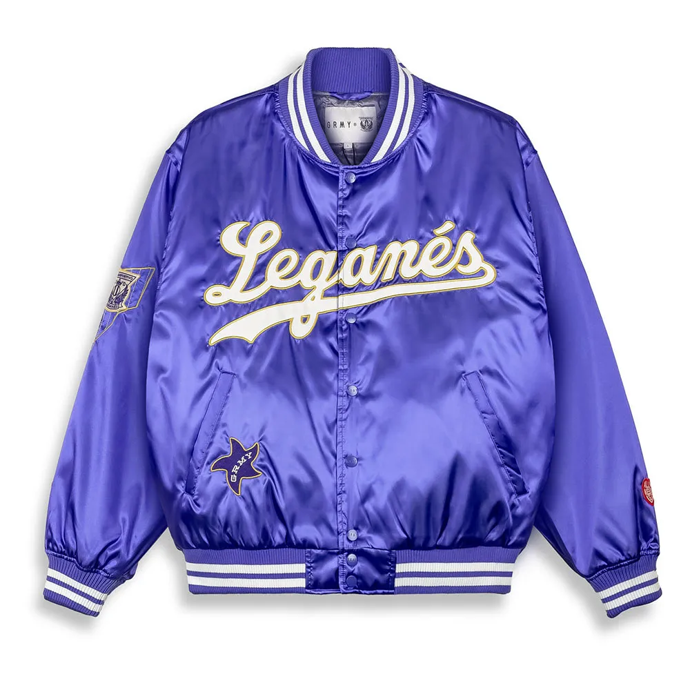 

Куртка Grimey Lega We Always Dreaming Satin bomber, синий