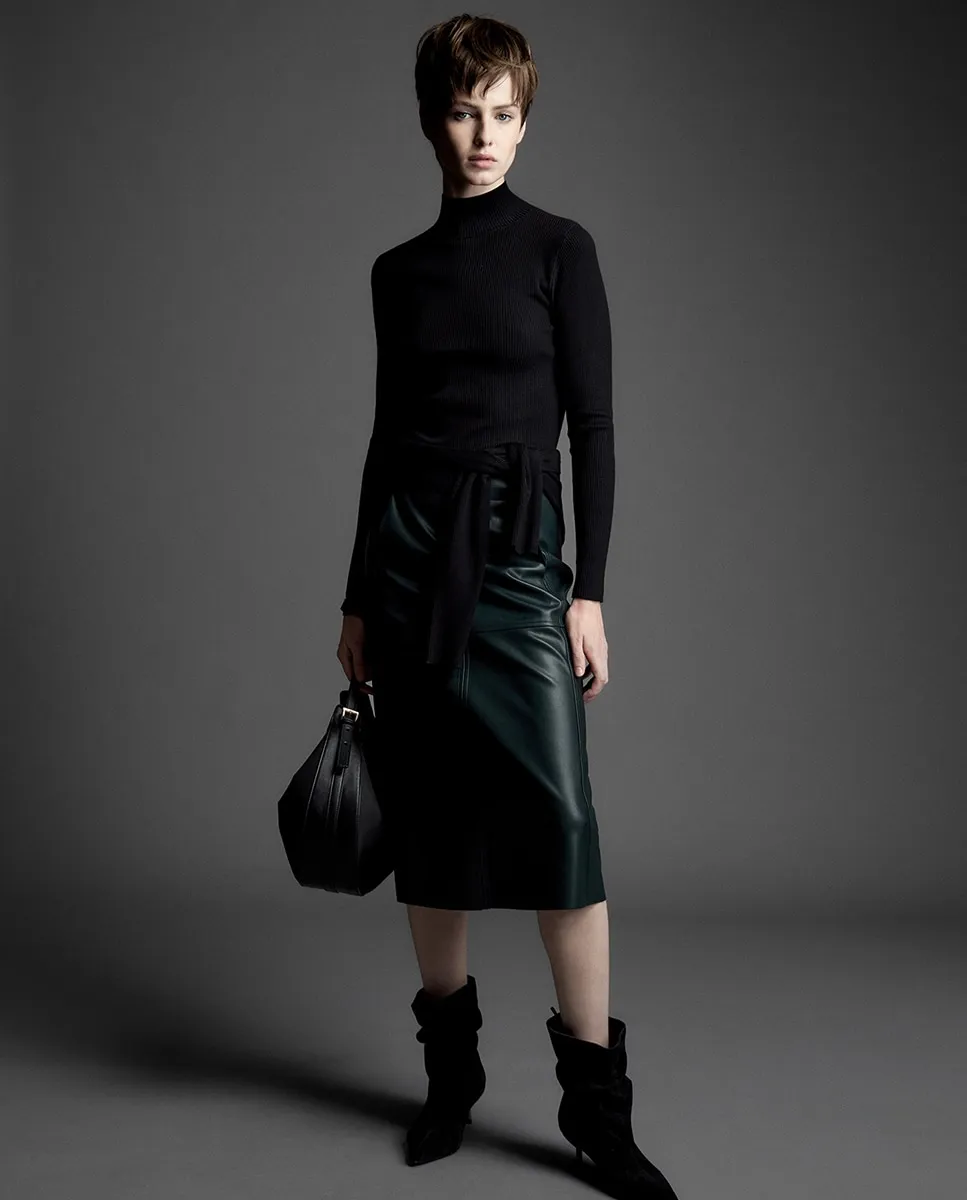 

Юбка до колена Sfera, темно-зеленый