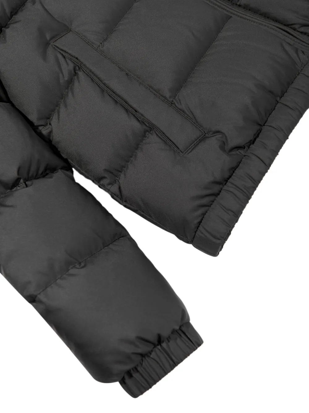 Стеганая куртка Vard с фактурным воротником Moncler Enfant, черный — фото 3