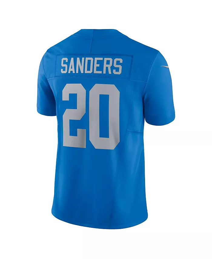 Мужская альтернативная лимитированная джерси Detroit Lions Vapor F.U.S.E. Barry Sanders Nike, синий — фото 2