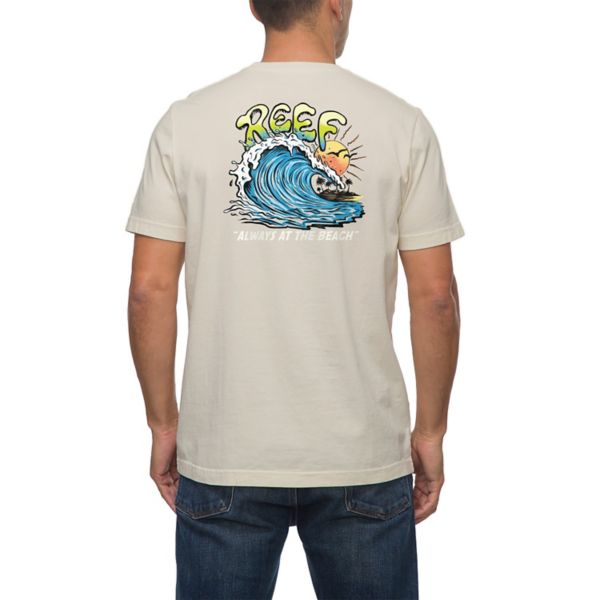 

Мужская футболка с принтом Reef, бежевый