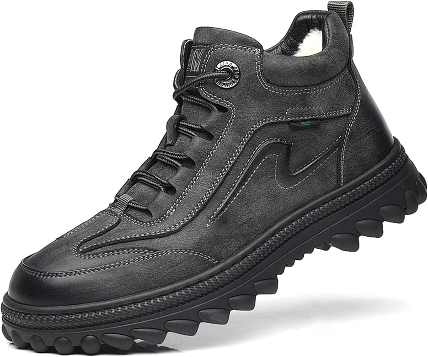 

Мужские водонепроницаемые высокие походные ботинки Abborora с нескользящей подошвой, зимние теплые снегоступы, серый