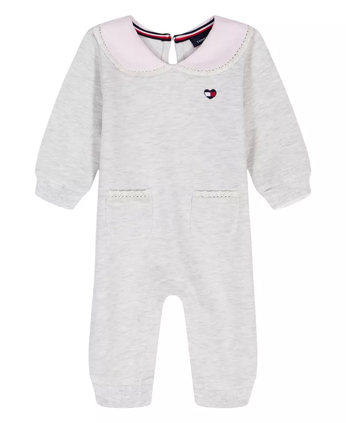 

Детский комбинезон для девочек с воротником питер пэн Tommy Hilfiger, белый