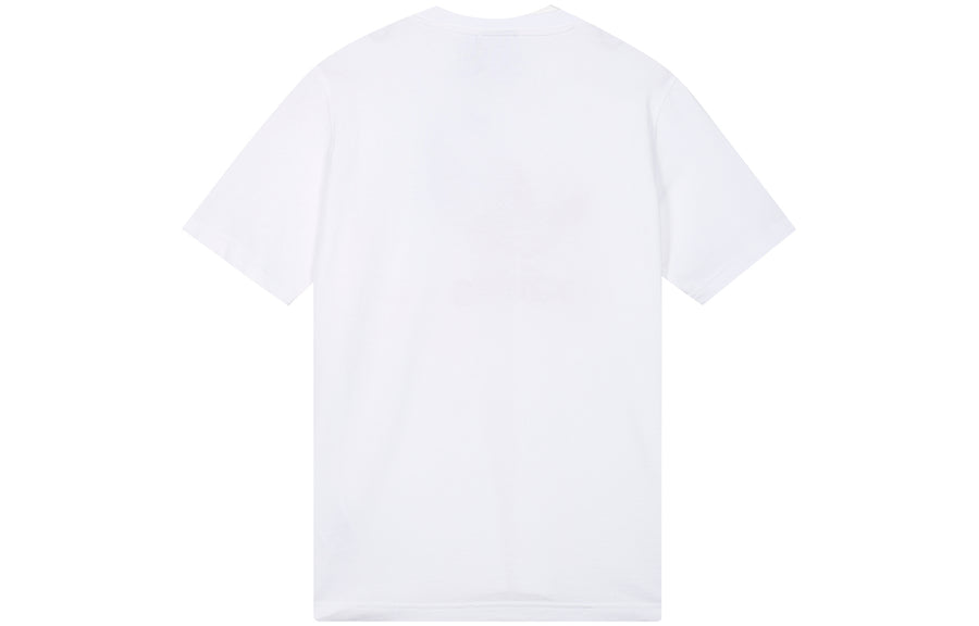 Футболка adidas originals Trefoil Logo Printing Sports Round Neck Short Sleeve White, белый — фото 2