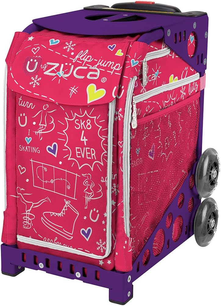 

Спортивная сумка-вкладыш Zuca Pink SK8 с фиолетовой рамой и мигающими колесами