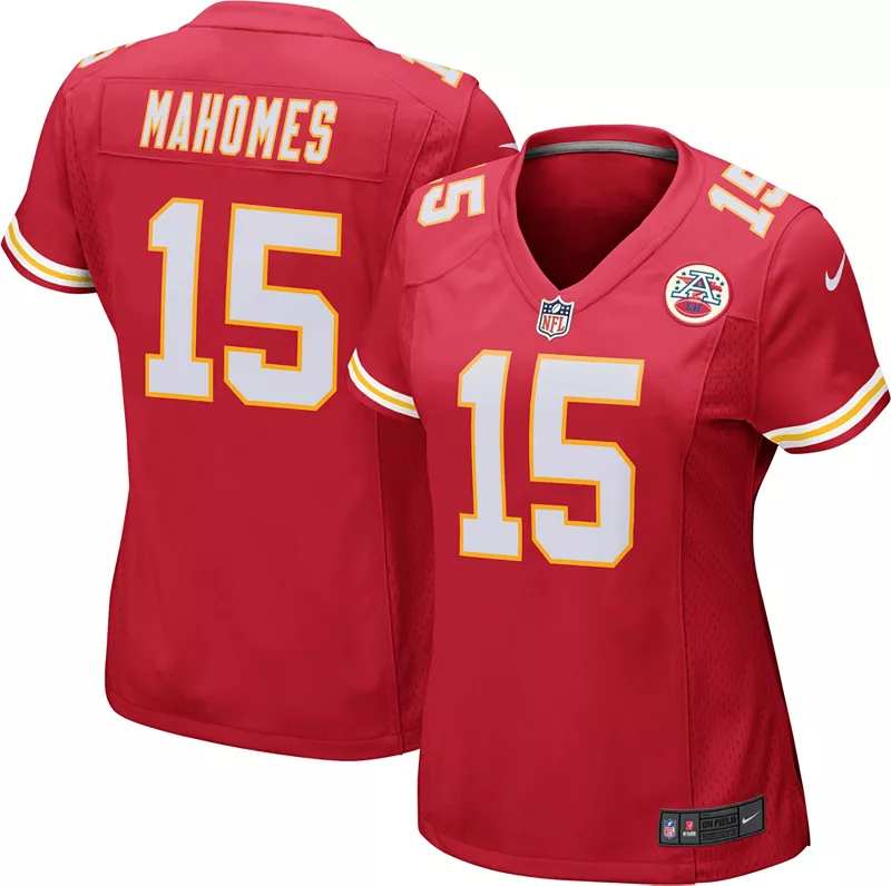 

Женская красная игровая майка Nike Kansas City Chiefs Патрика Махоумса № 15