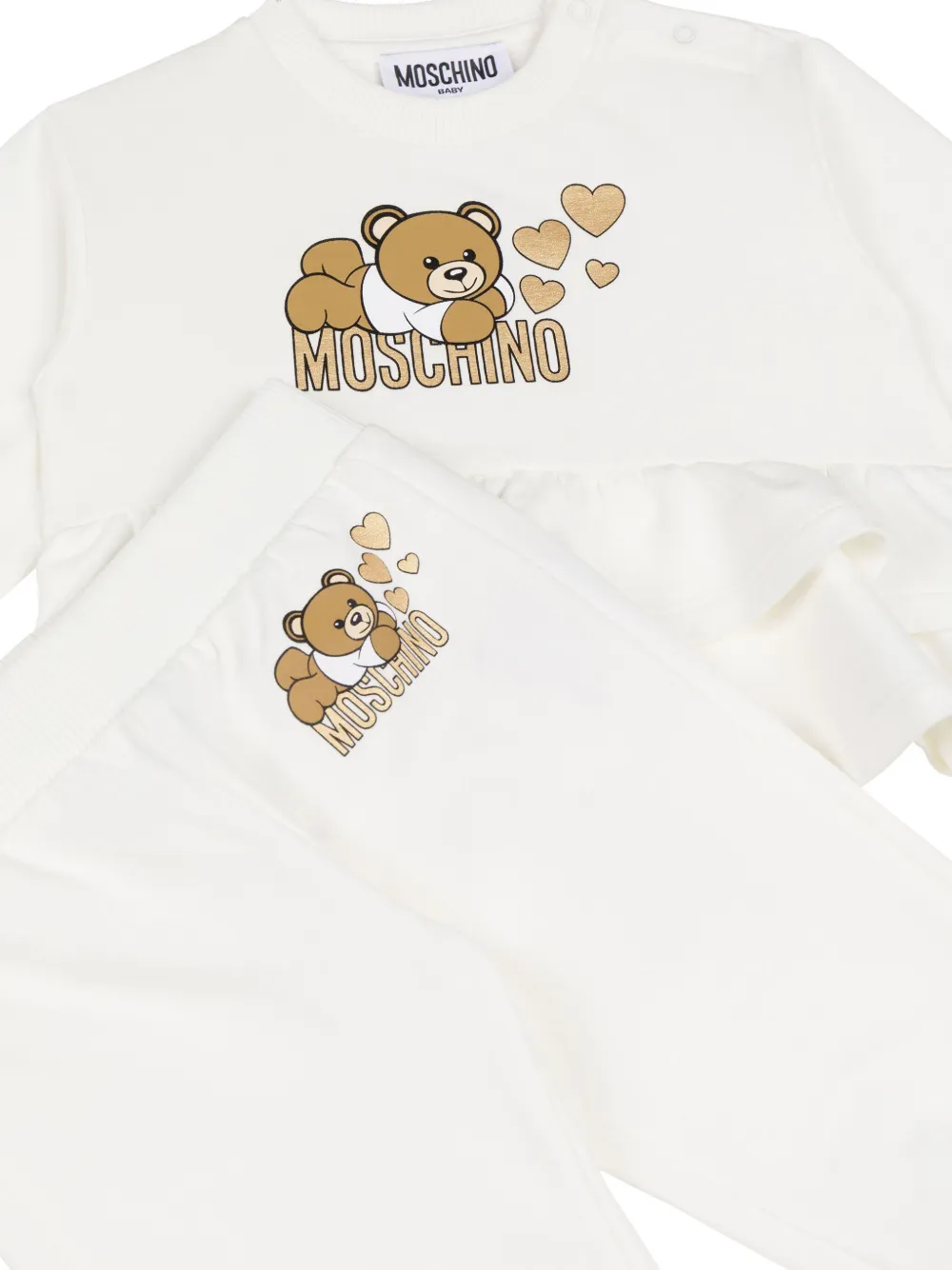Спортивный костюм Teddy Bear Moschino Kids, белый — фото 3