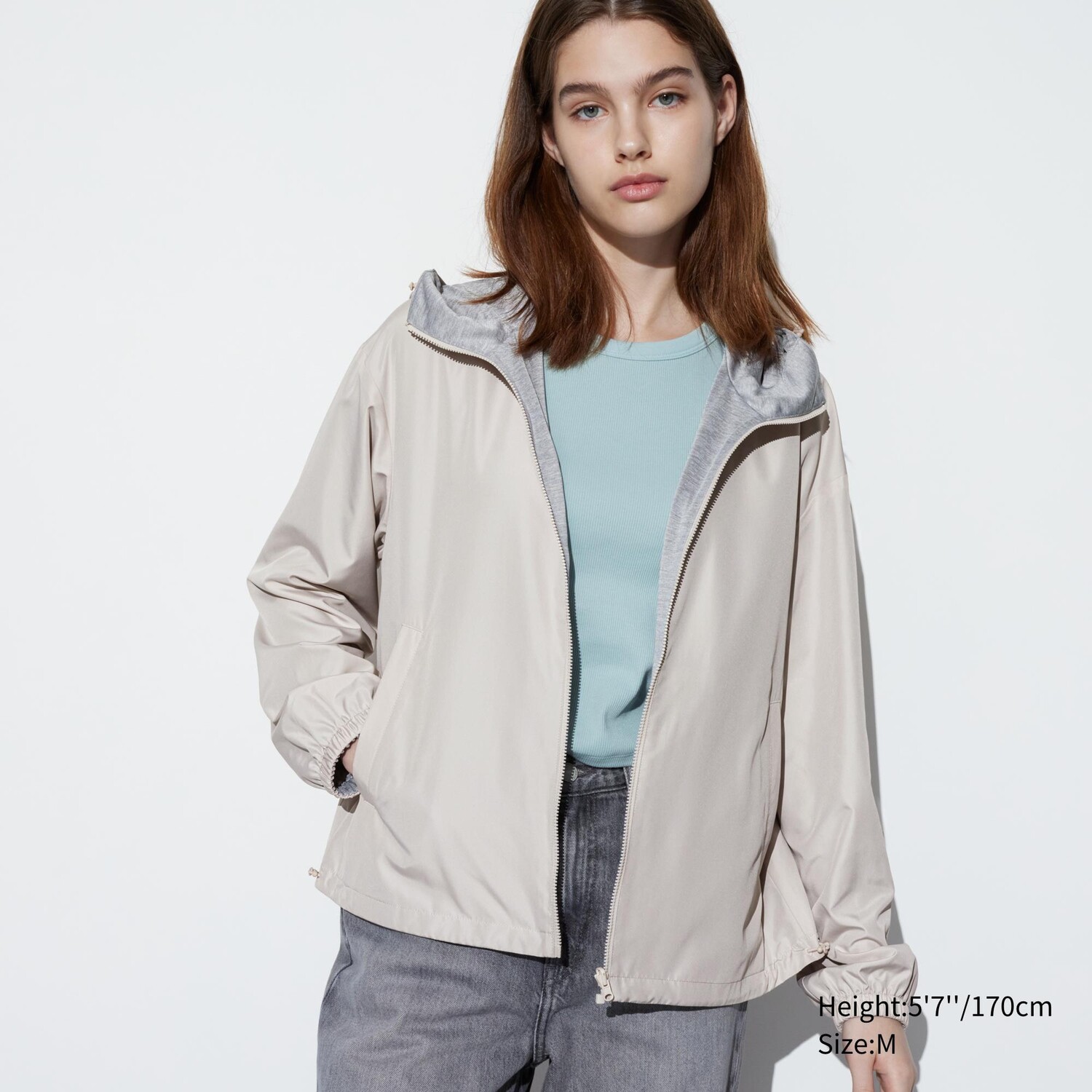 

Парка UNIQLO двусторонняя, бежевый