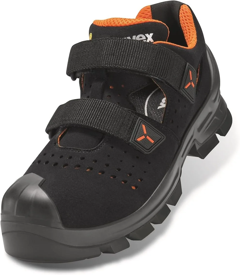 Сандалии защитные Uvex Unisex 2, черный/оранжевый