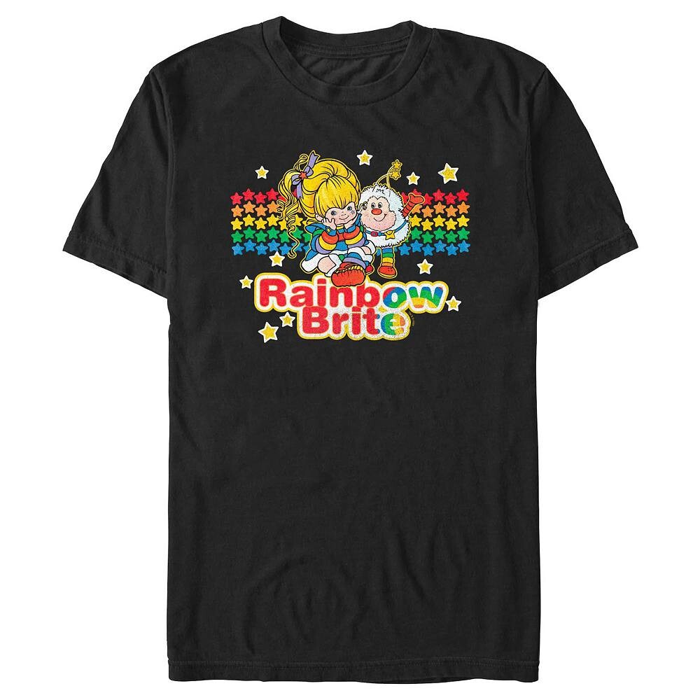 

Мужская футболка с рисунком Rainbow Brite And Twink Licensed Character, черный