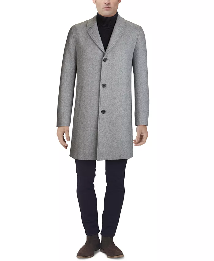 

Мужское пальто классического кроя Melton Cole Haan, серый
