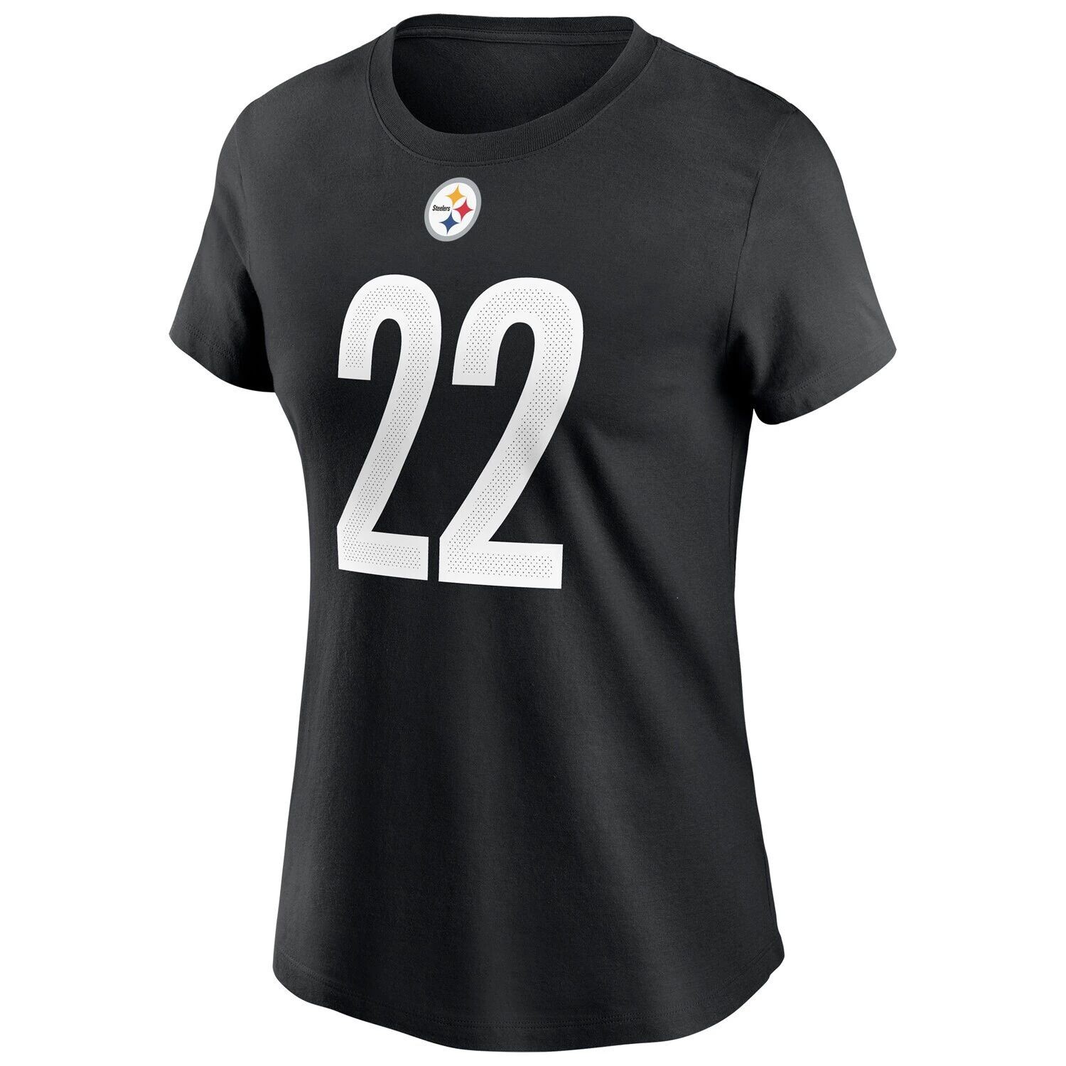 

Женская черная футболка с именем и номером игрока Nike Najee Harris Pittsburgh Steelers Nike, Черный, Женская черная футболка с именем и номером игрока Nike Najee Harris Pittsburgh Steelers Nike