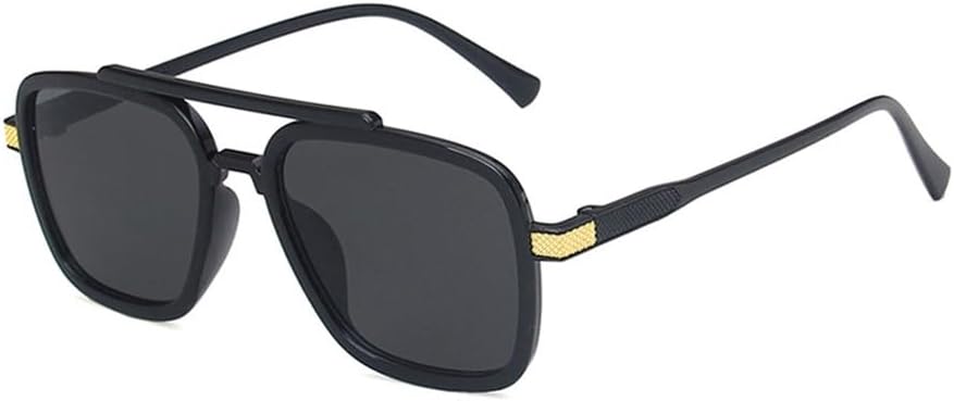 

Солнцезащитные очки для женщин, фотохромные поляризованные солнцезащитные очки для мужчин, винтажные солнцезащитные очки большого размера с двойной перемычкой generic, Black Black