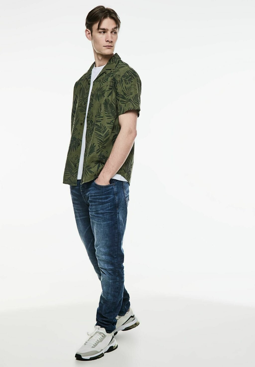 

Рубашка MIT RESORT PRINT Street One MEN, цвет Mottled Green