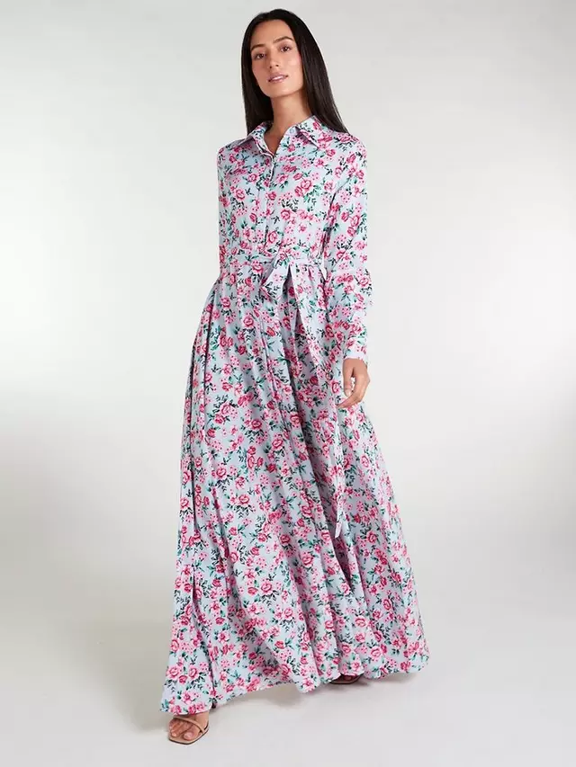 

Платье Aab Rose Print Maxi Shirt, цвет blue/multi