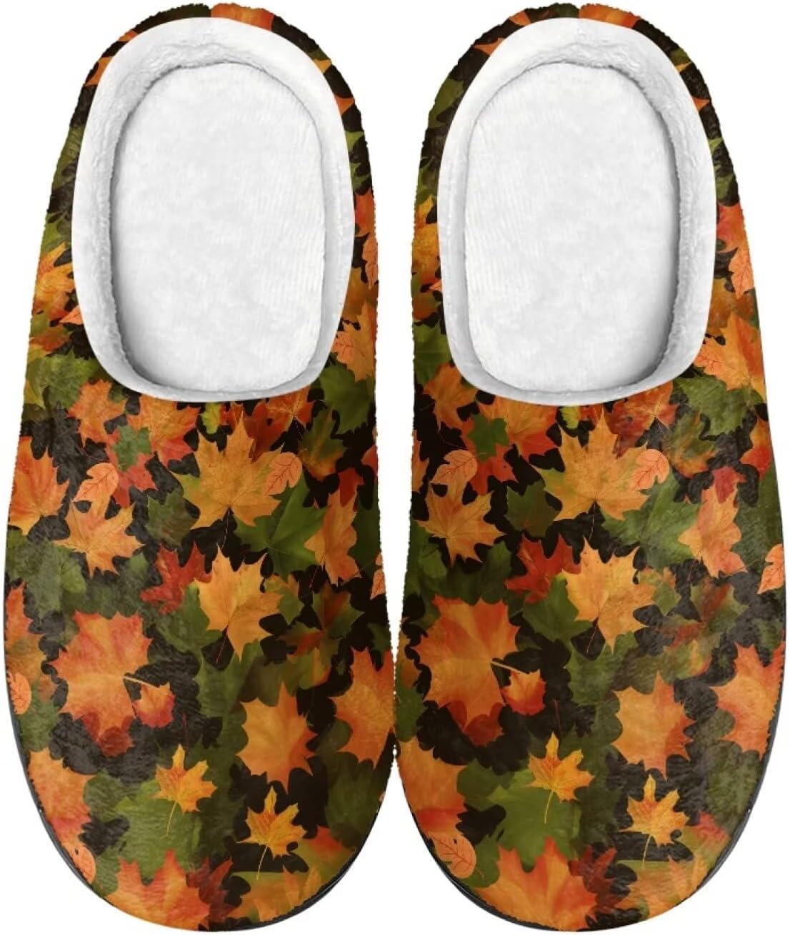 

Женские и мужские фланелевые тапочки Howilath, с принтом кленового листа, противоскользящие, теплые и дышащие, Maple Leaves