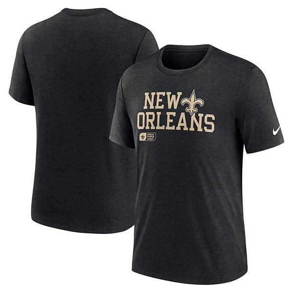 

Мужская черная футболка new orleans saints overlap lockup tri-blend Nike