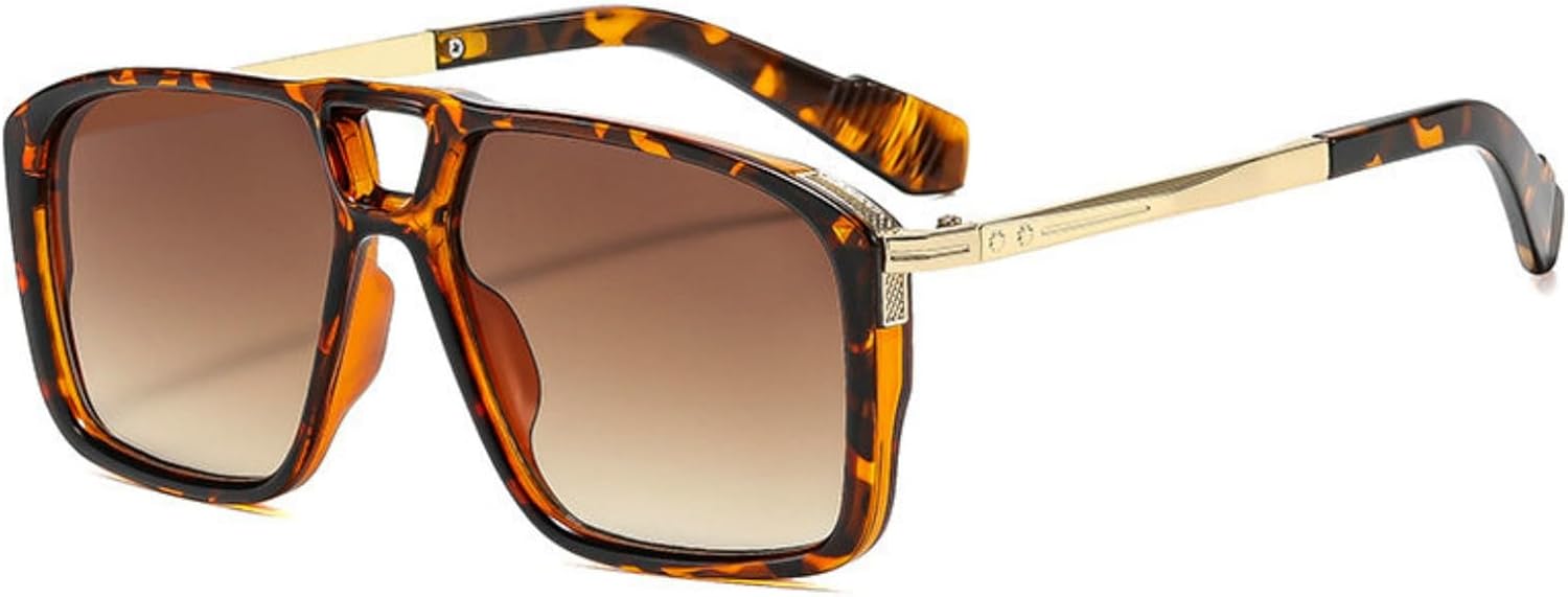 

Willochra Модные большие квадратные женские солнцезащитные очки в винтажном классическом стиле для мужчин, для активного отдыха, пилотские, черные, с защитой от УФ-излучения UV400, C4