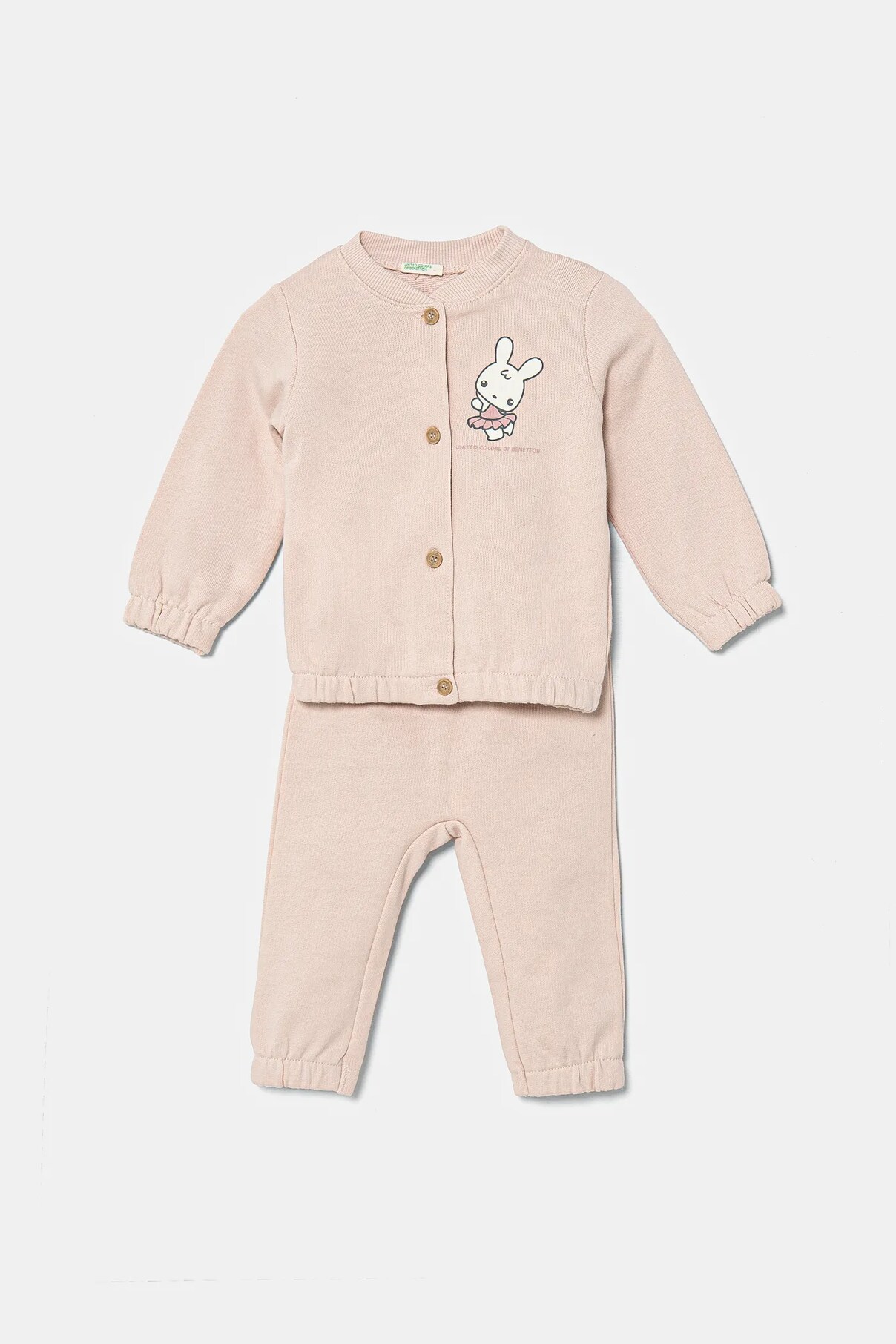 

Детский спортивный костюм из хлопка United Colors Of Benetton, розовый