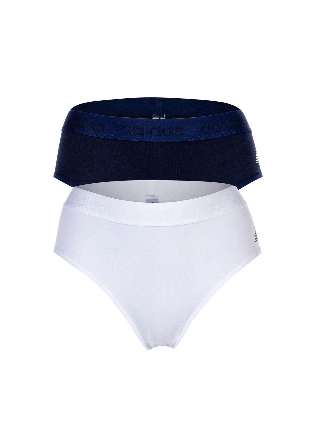 

Женские трусы, 2 шт. - трусики-бикини, элегантный однотонный хлопок, логотип, однотонные adidas, синий