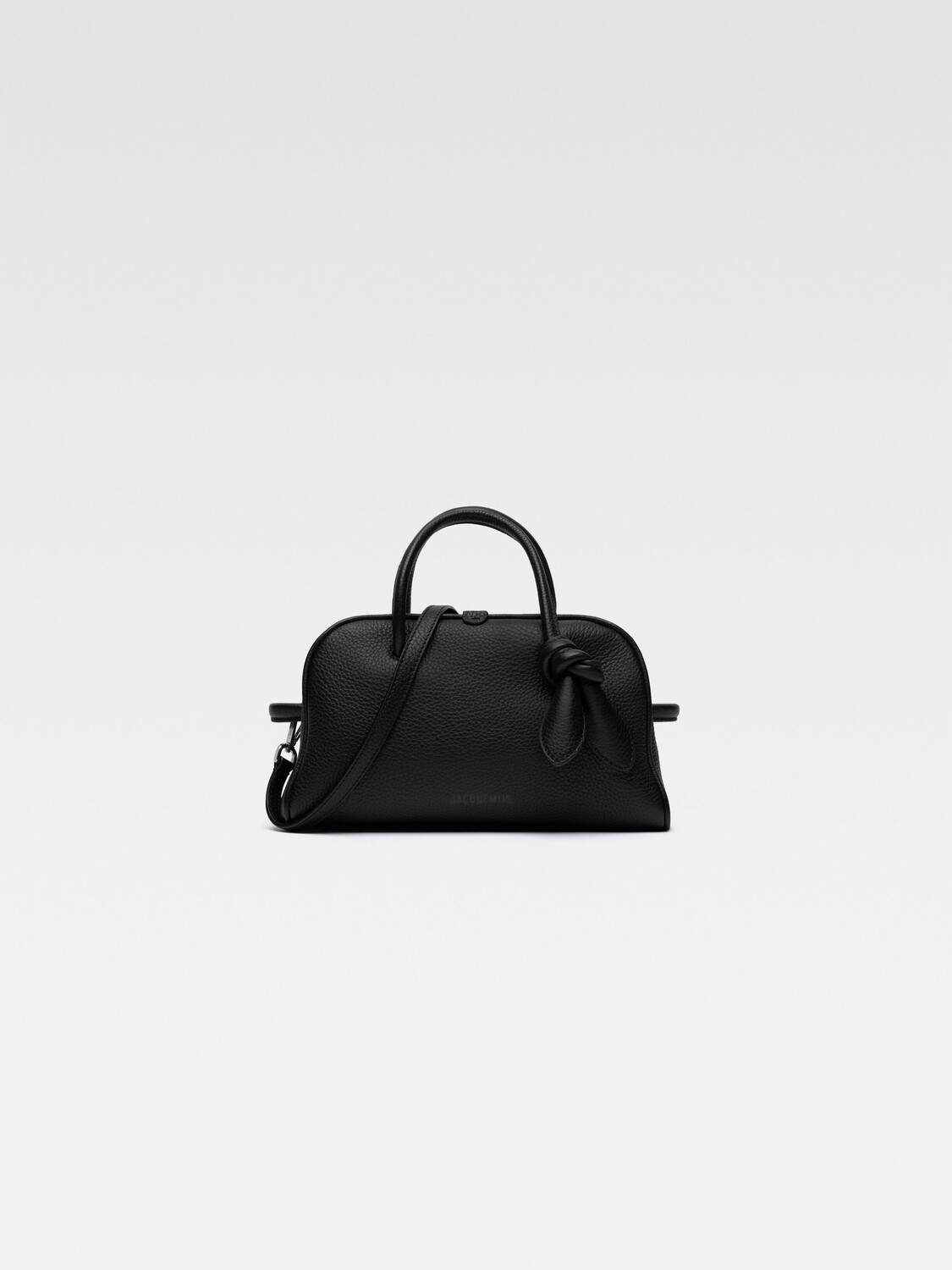 

Маленькая мягкая сумка для боулинга JACQUEMUS The small Turismo, черный