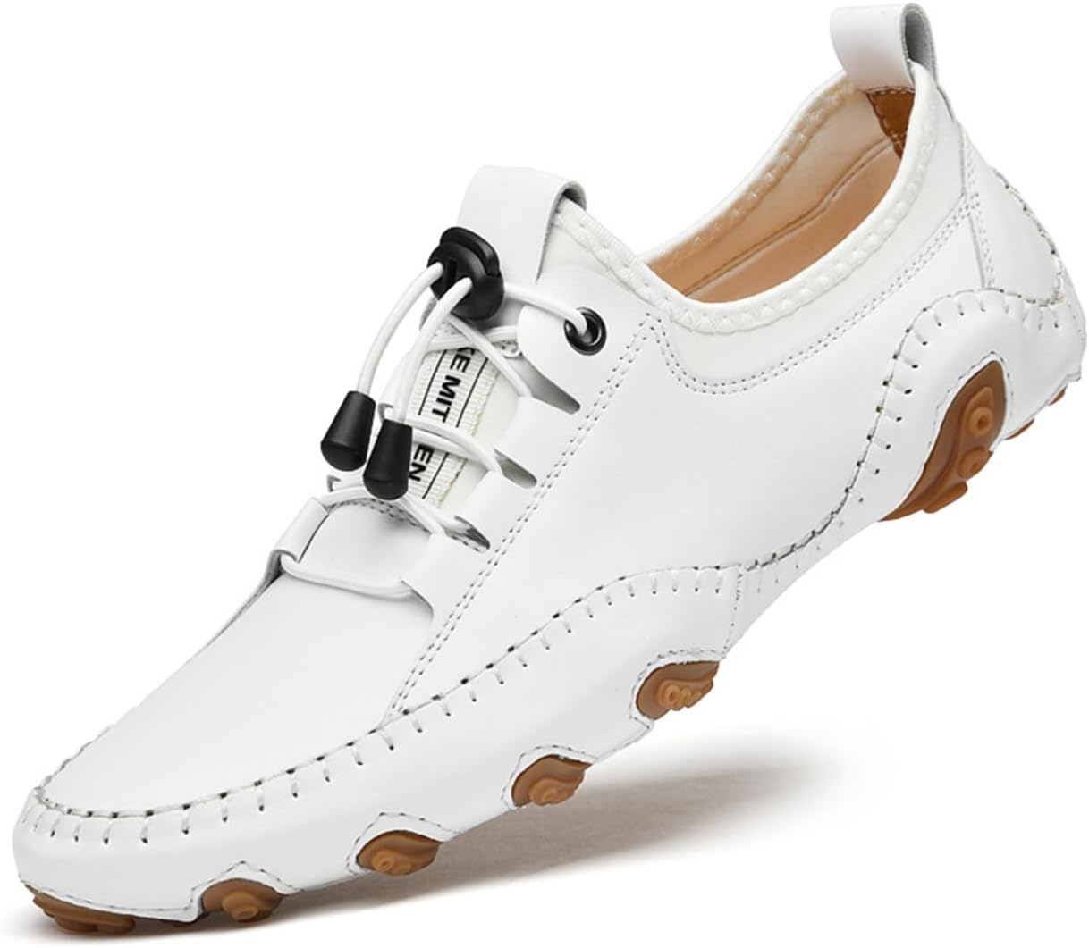 

Мужские повседневные слипоны AngryMonkey для ходьбы и вождения, удобные, регулируемые, ручной работы, легкие, дышащие, пенни-лоаферы, мокасины, туфли на плоской подошве для отпуска, белый