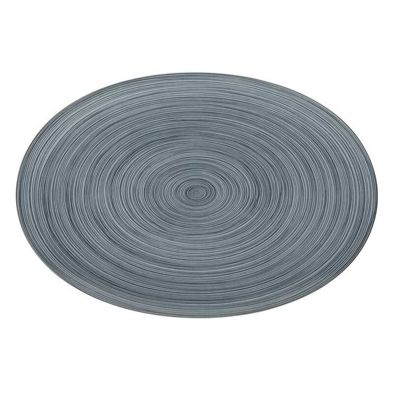 

TAC Gropius Stripes 20 матовая тарелка матовая 34x23,5 см Rosenthal studio-line, серый