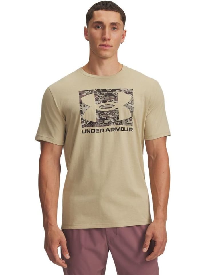 

Спортивная футболка ABC Camo Boxed Logo T-Shirt коричневого цвета Under Armour