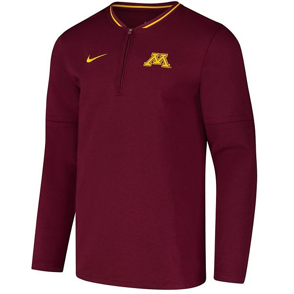 Мужская бордовая куртка Minnesota Golden Gophers Coaches с молнией на четверть Nike — фото 3