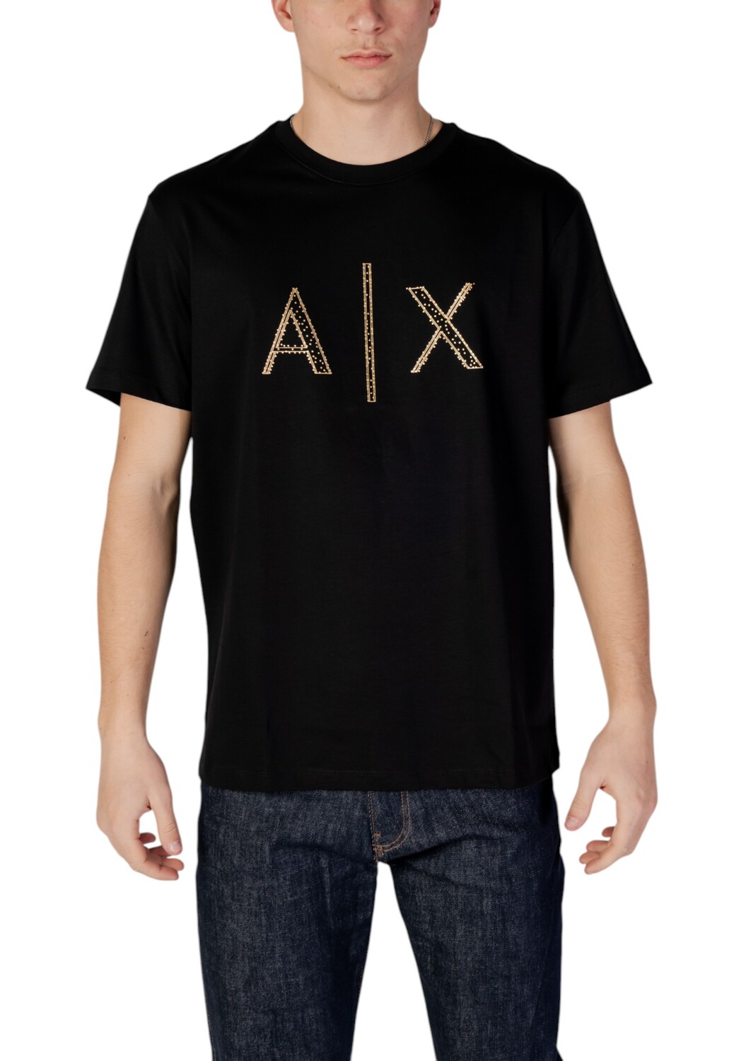 

Футболка мужская Armani Exchange с большим логотипом, черный