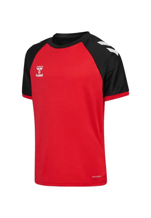 Футболка спортивная Hummel League SS, цвет истинный красный, черный — фото 4