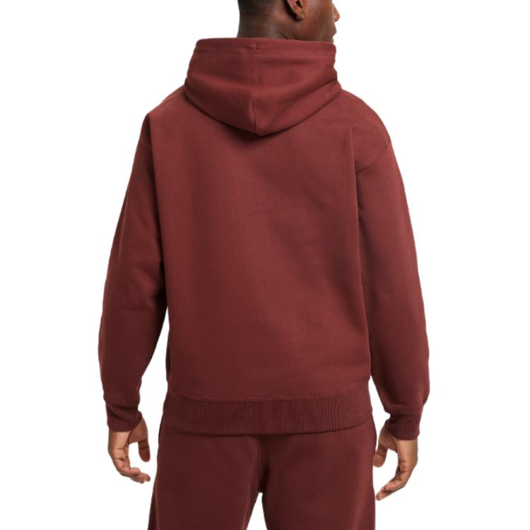Свитшот с капюшоном Solo Swoosh мужской флисовый Nike, коричневый — фото 4