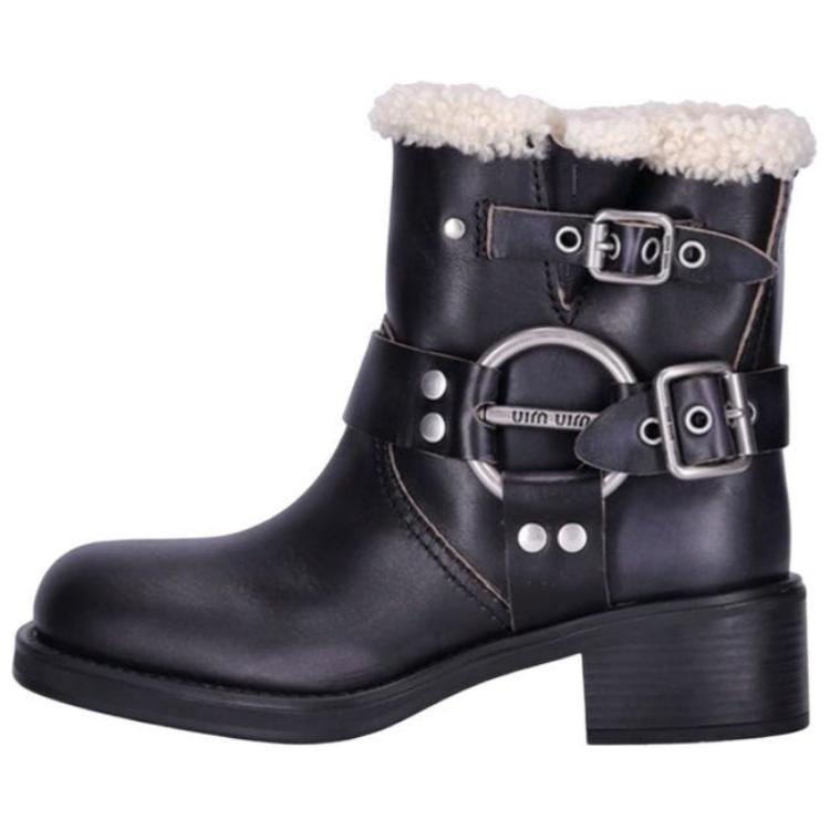 Ботильоны женские черные MIU MIU