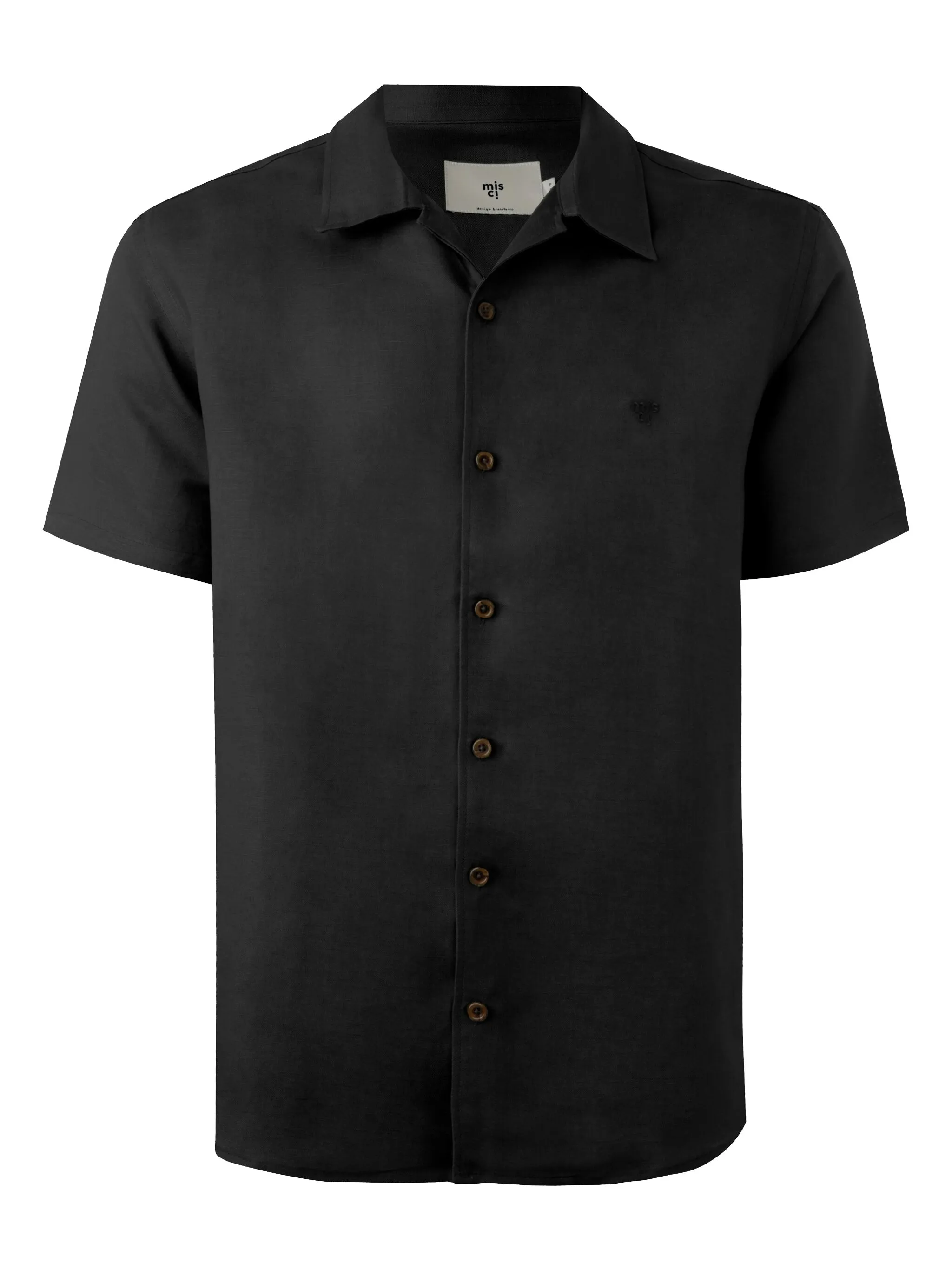 

Рубашка с вышитым логотипом Misci, черный