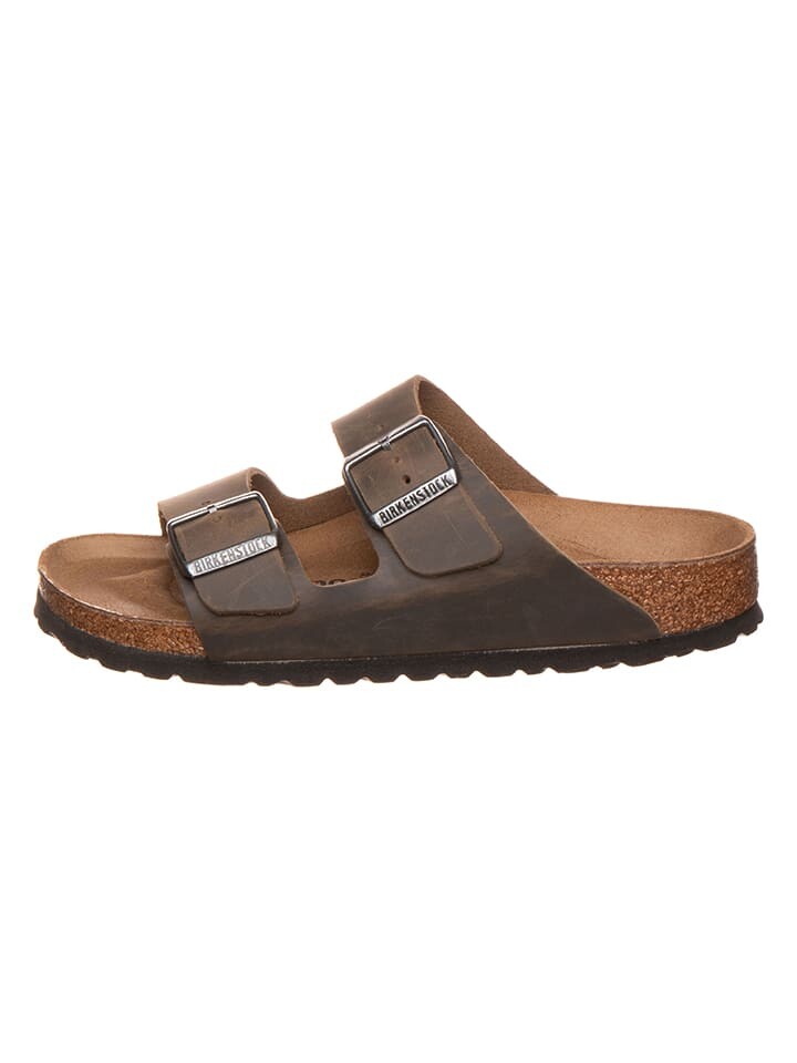 Мюли Birkenstock Leder-Pantoletten Arizona, цвет Khaki - Weite S