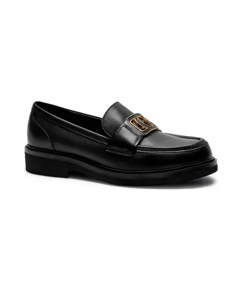 Кожаные мокасины Shuttle Guess, черный