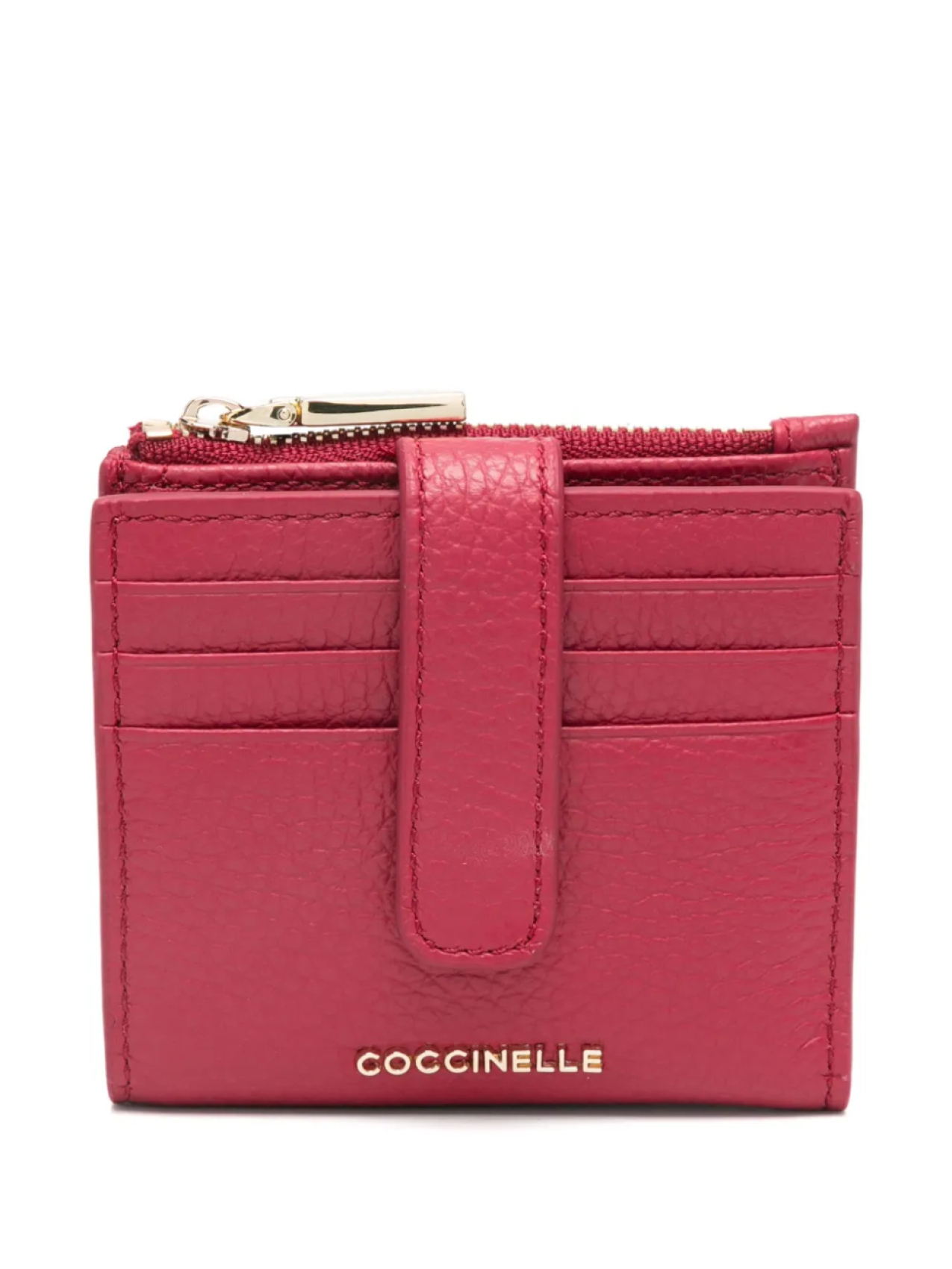 

Мягкий металлический кошелек Coccinelle, красный