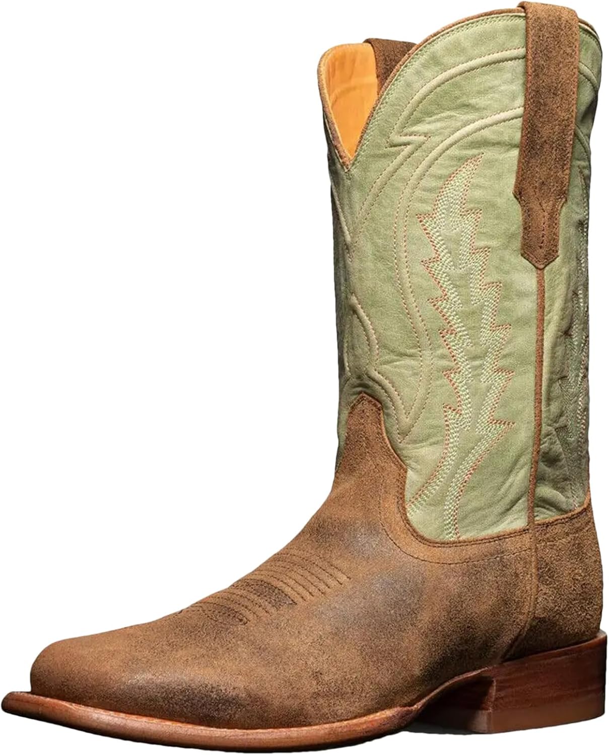 

Мужские классические прочные ковбойские сапоги с круглым носком и вышивкой Generic, 2