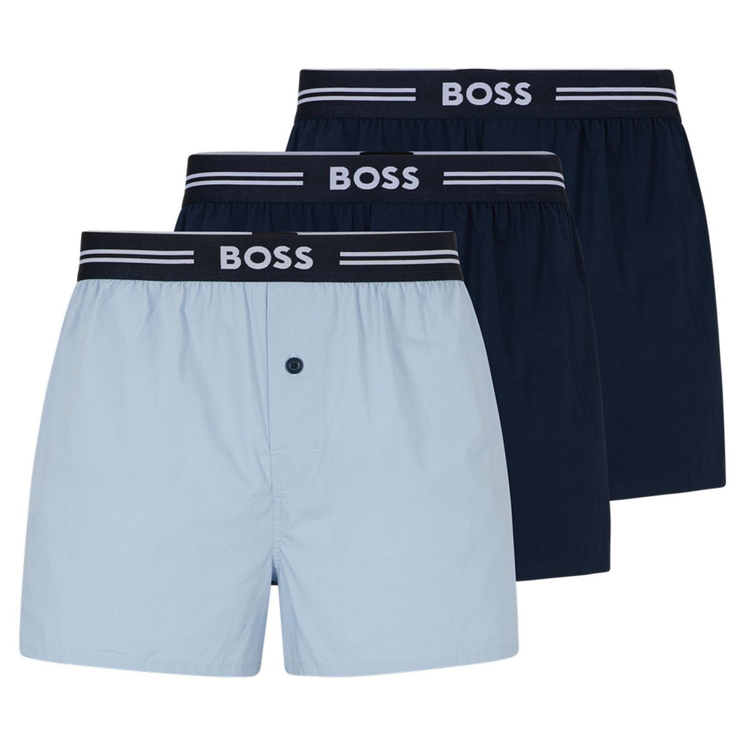 

Боксеры BOSS Web-Boxershorts 3 шт, цвет Hellgrau/Dunkelblau