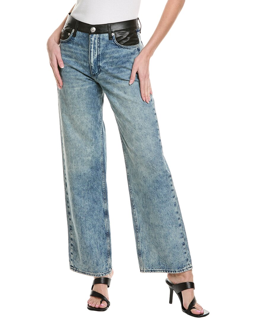 

Rag & bone Shea High-Rise Lefferts Свободные прямые джинсы, цвет multi