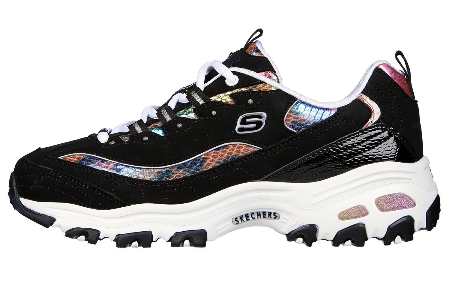 

Кроссовки женские Lifestyle Low-top черные/синие/оранжевые Skechers, Черный, Кроссовки женские Lifestyle Low-top черные/синие/оранжевые Skechers